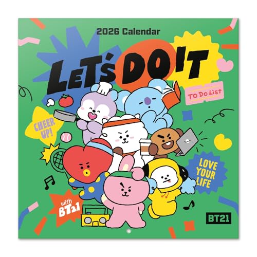 Grupo Erik Calendario 2026 pared BT21 - Almanaque pared 2026 : Planificador mensual...
