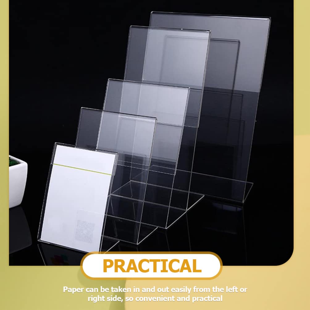 12stücke Acrylschild Halter Transparente Acrylrahmen für Tische Acryl-bilderrahmen Schutz vor Feuchtigkeit für Theken und Präsentationen