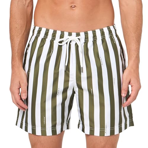BOSS Mens Horizontal Stripe Swim Trunks