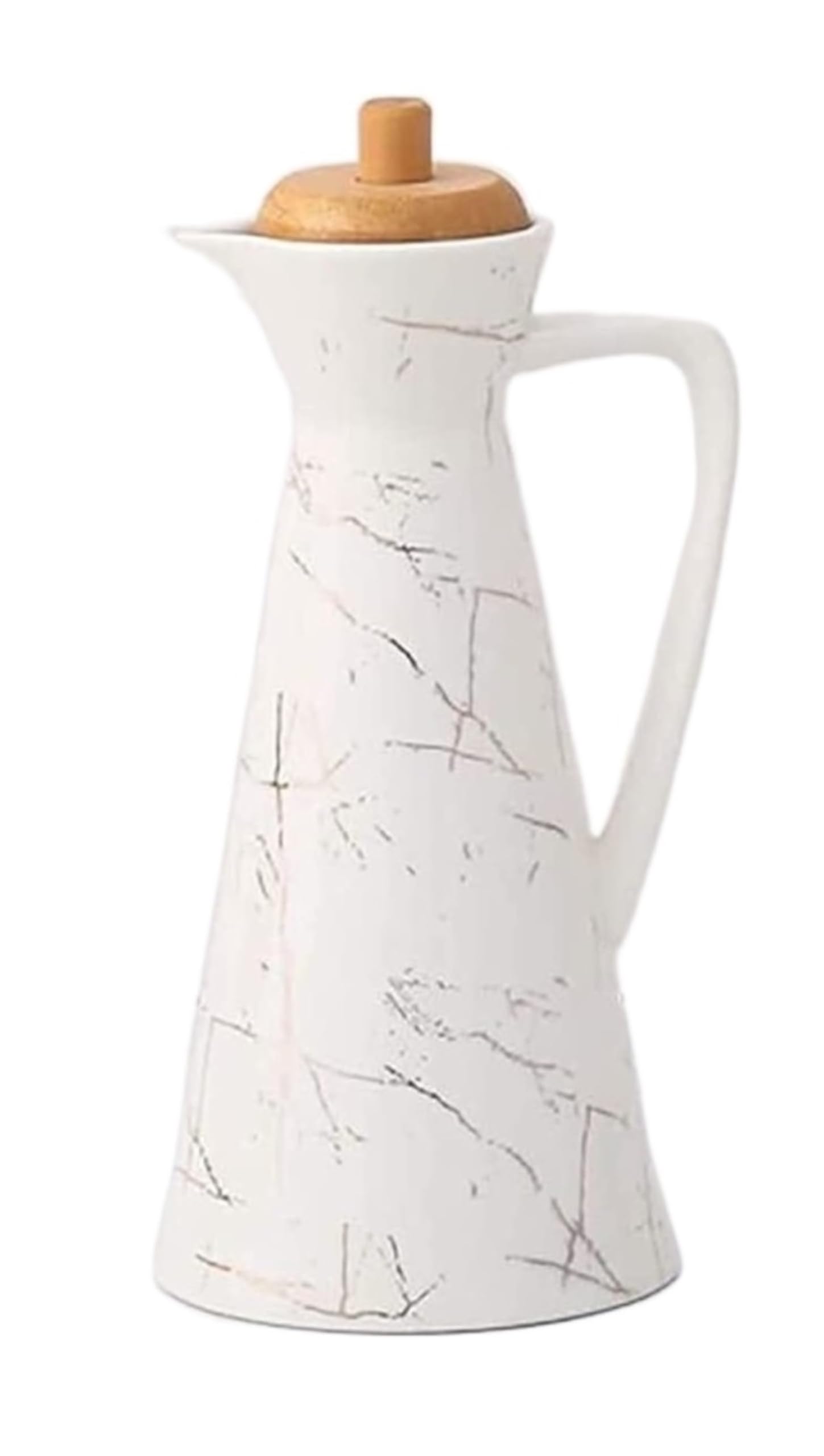 Bouteille d'huile en céramique faite main | Huilier vinaigrier artisanal chic de 400 ml