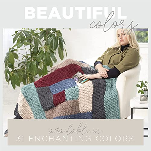 Lion Brand Yarn Off The Hook Yarn, Bulky No-Needle Craft Yarn For Crocheting, Hand-Knitting Yarn, 1-Pack, Sugarcane #TOP1