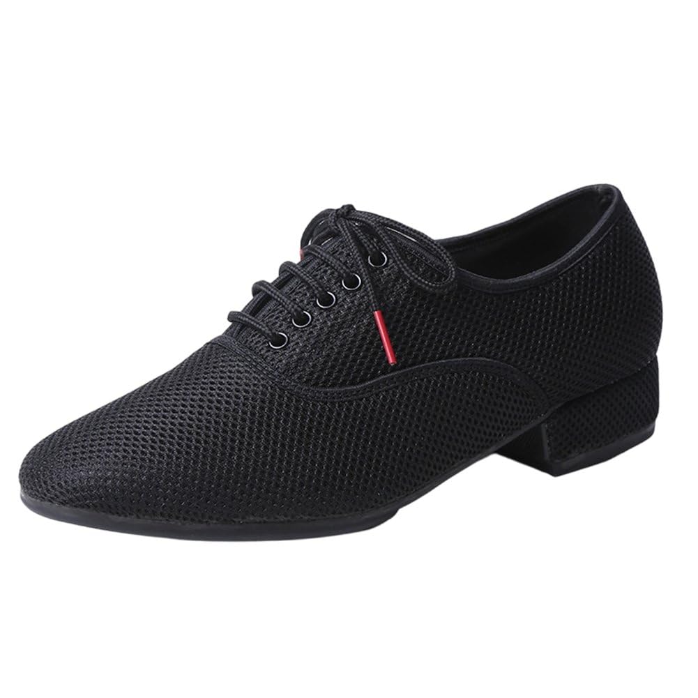 Zapatos De Baile De Salón para Hombre Elegantes con Cordones Negros Modernos Suela