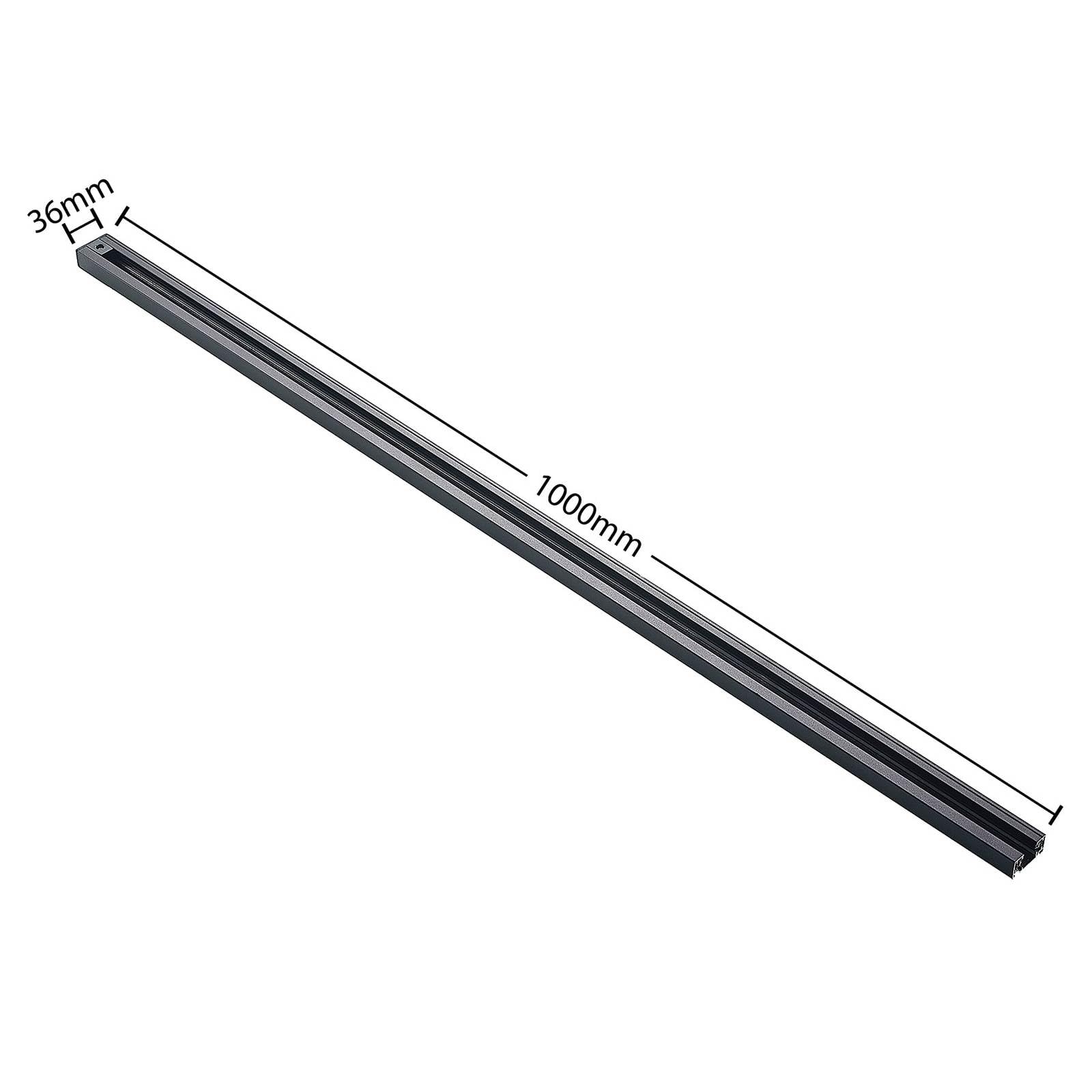 Lindby 1-Phasen Schienensystem Komplettset Metall schwarz, Deckenspot 4 flammig 4x GU10 ohne Leuchtmittel bewegliche Deckenstrahler Spots Deckenleuchte