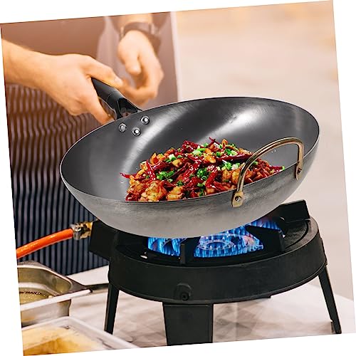 Wok de Hierro con Fondo Plano y Mango Cómodo miniatura 5