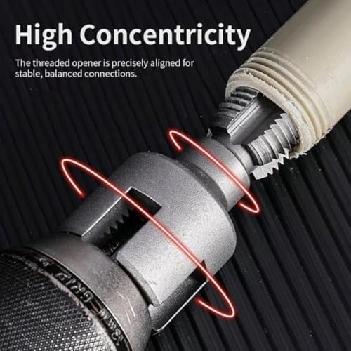 Image of PVC Integrated Internal & External Pipe Threading Tool (1 /2 inch and 3 /4 inch) - Dual-Function Thread Cutter for Plastic Pipes - Electric Drill Compatible - DIY Plumbing Repair Kit