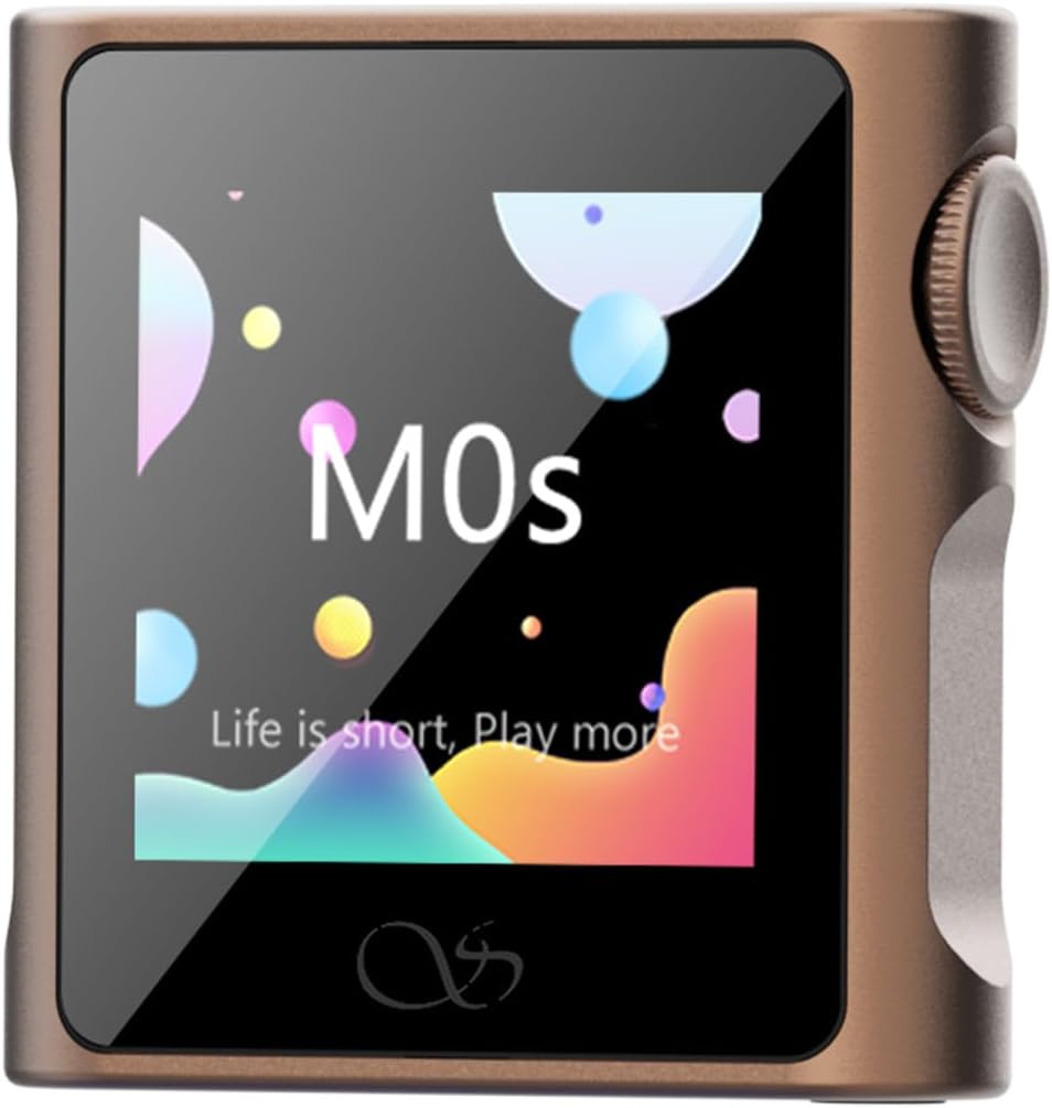 M0s Hi-Fi MP3 Player, Mini DAC, AMP HD Touch Screen, Bluetooth 5.0, Supports Lossless Stereo Sound with 2TB SD Card for Sports, Jogging and Workout (Mocha, Without SD Card)