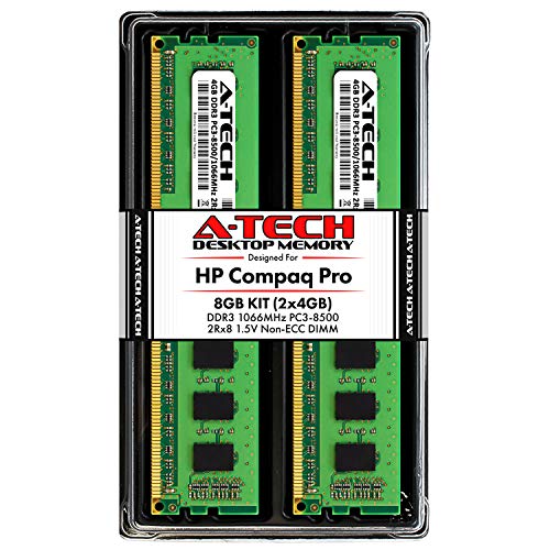 A-Tech 8GB (2 x 4GB) RAM HP Compaq 4000 Pro & 6000 Prop - (X[tH[t@N^[&}CN^[) - DDR3 1066MHz PC3-8500 Non-ECC DIMM AbvO[