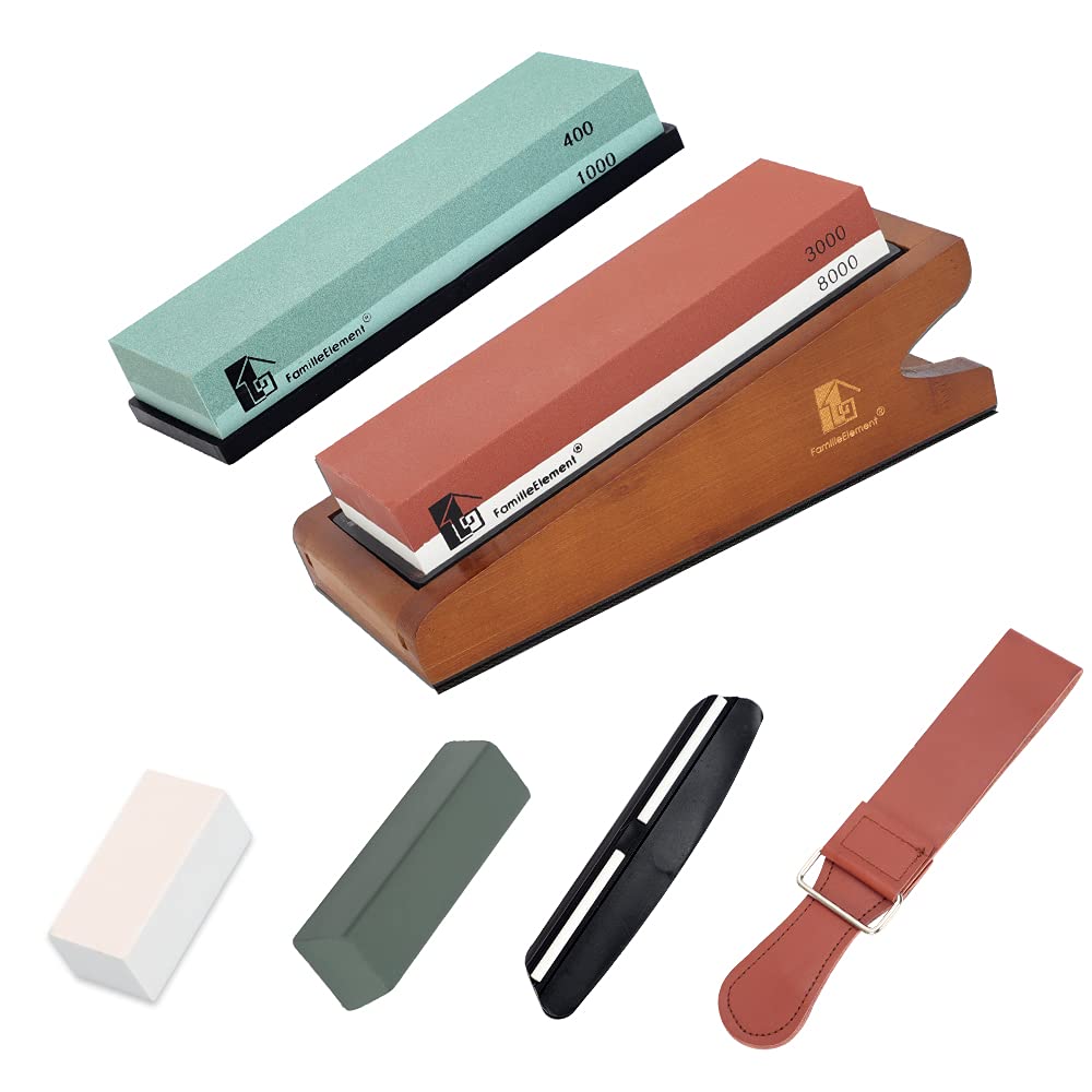 Buy RongFeng Knife Sharpening Stone Set (Grit 400/1000,3000/8000