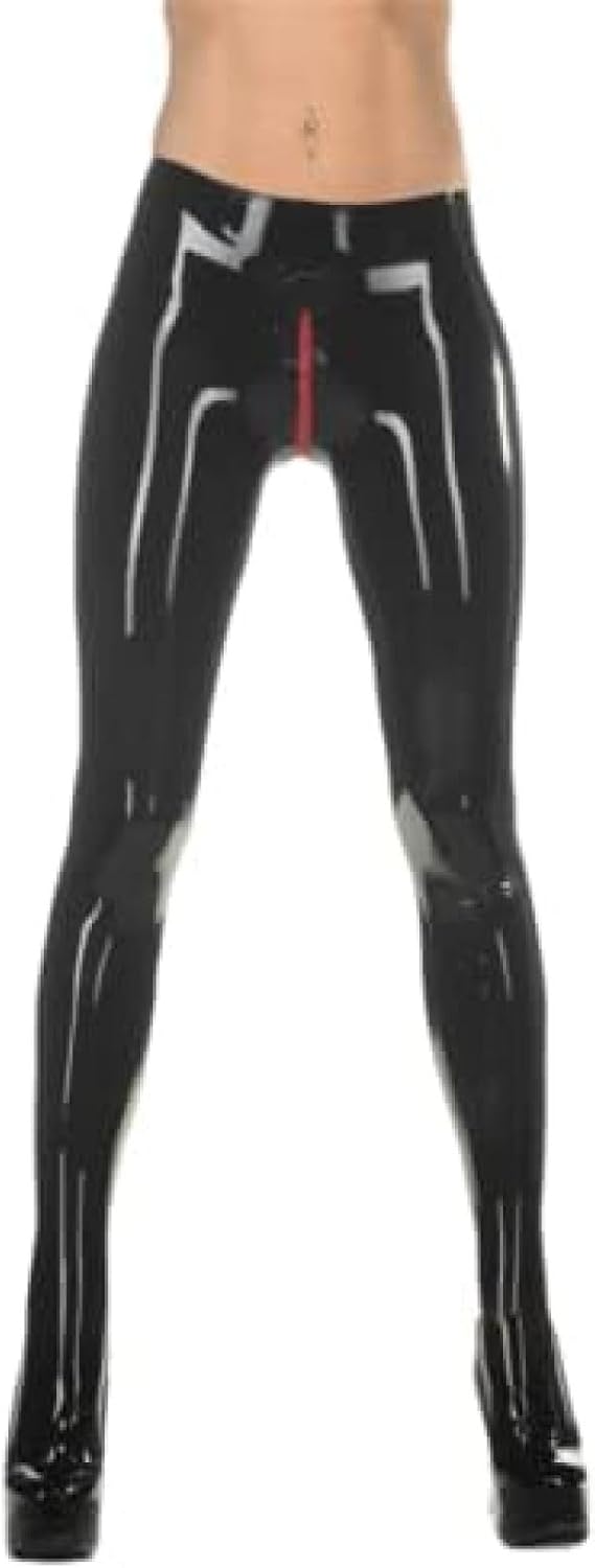 Latex Natural Latex Clothes Women Ladies Sexy Open Crotch Pantyhose Leggings Low Waist Customized,Custom Color,Customize