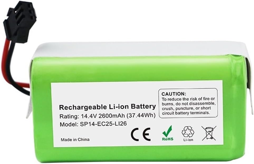 Replacement Battery 14.4V 2.6Ah Compatible for Deebot N79S /500 and Robovac 11 11S Conga 990 995 1090 1092 1790 1990