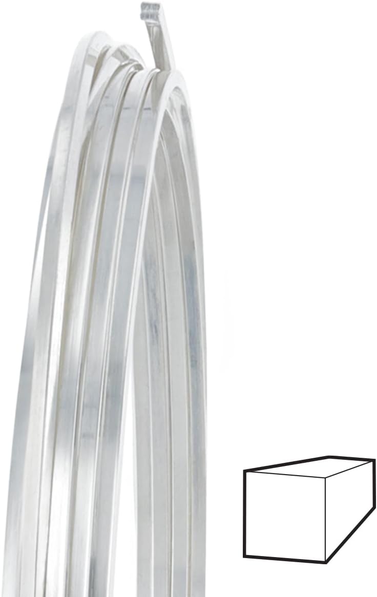 WireJewelry 20 Gauge Square Dead Soft .925 Sterling Silver Wire - 5 Feet
