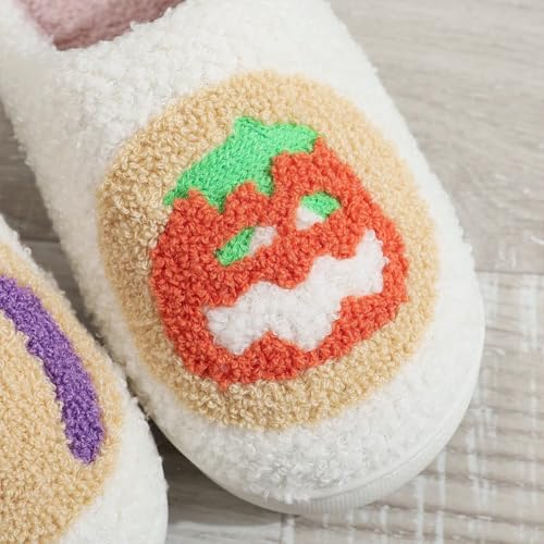 Image of Evil Eyes Cowboy Hat Slippers cute Warm Cozy House Shoes Soft Plush Fuzzy Slippers for Women Men