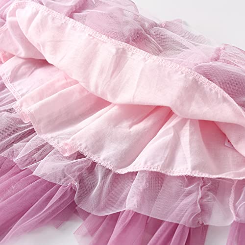 Dxton Kids Baby Girls Tutu Toddler Rainbow Flower Tulle Skirt Sk215 5T #TOP1