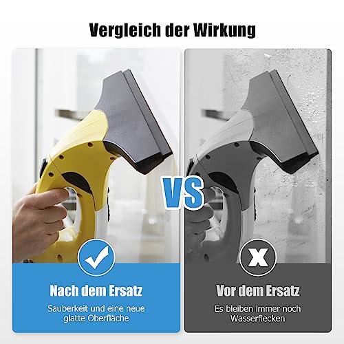 Gummilippe für Kärcher Fenstersauger, Ancable 280mm Ersatzlippe für Kärcher Akku-Fenstersauger, 3 Stück Abziehlippe Kompatibel mit WV1 WV2 WV5 WV50 WV55 WV60 WV75