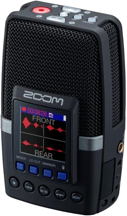 Image of Zoom H2essential Multi-Mic 32-Bit Float Handy Recorder Bundle with APH-2e Accessory Pack with Hairy Windscreen, Padded Shell Case, AC Adapter, & USB C-Cable (H2e + APH-2e Accessory Pack)