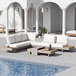Patioco Lounge Set 6-teilig Aluminium & Teakholz