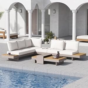 Patioco Lounge Set 6-teilig Aluminium & Teakholz