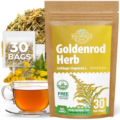 Image of 30 Bags Goldenrod Tea Herb Golden Root (Solidago virgaurea L.) - 45g Dried Golden Rod Herbs Herbal Tea