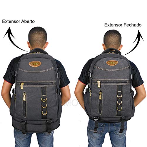 Mochila Acampamento Camping de Lona Grande 50 litros 3002