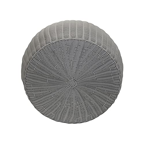 Household Essentials Gray Wicker Patio Ottoman Footstool #TOP5