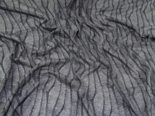 Lady McElroy Textured Stretch Knit Fabric Grey - per metre