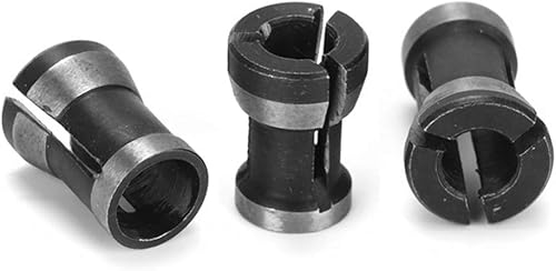 Miniatura 2 de Mesee 3 piezas Router Collet Chuck, 0.236 in 0.250 in 0.315 in Router Bit Collet Chuck Adaptador de sujeción para carpintería CNC grabado recortado