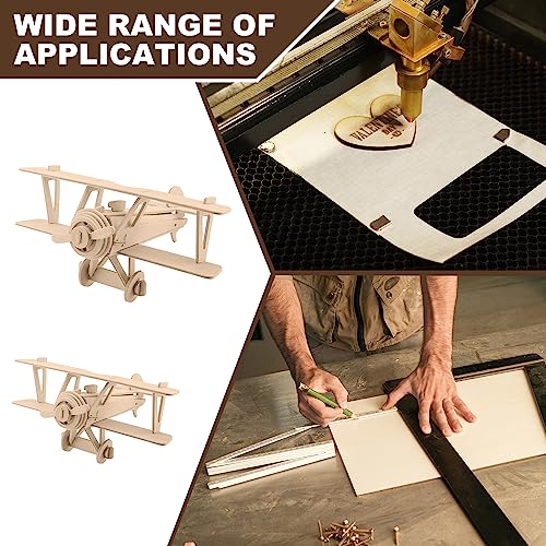 Sasylvia 20 Pack Balsa Wood Sheets Basswood Sheets for Crafts Plywood Unfinished Wooden Boards Rectangular Wood Planks for DIY Models Projects Drawing Laser Cutting(12 x 20 x 1/16 Inch) - Thumbnail 3