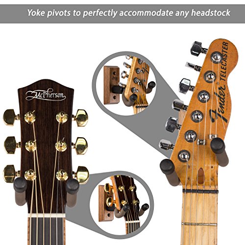 String Swing – Support mural pour guitare acoustique ou électrique CC01K – fabriqué aux États-Unis – Noyer noir – Lot de… - Les Beatles, Paul McCartney, John Lennon, RIngo Starr, George Harrison String Swing - Support mural pour guitare acoustique ou électrique CC01K - fabriqué aux États-Unis - Noyer noir - Lot de… – Image 3