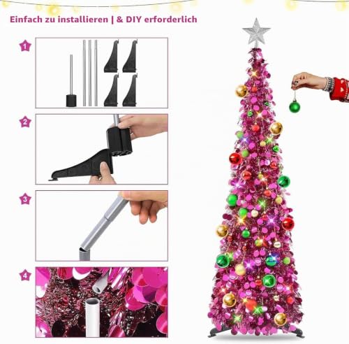 MACTING Künstlicher Weihnachtsbaum Mit Beleuchtung,5Ft Tannenbaum Künstlich – Ansicht 6