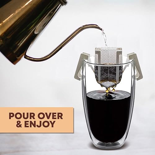 Miniatura 2 de Twin Peaks Pour Over Coffee - Paquete de una sola porción arábica descafeinado colombiano 10 unidades de primera calidad 100 natural sin transgénicos