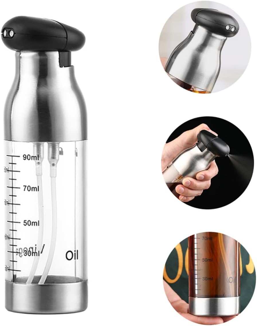 BESTOYARD Cooking Oil Sprayer Bottle Dual Olive Oil Dispenser for Barbecue Vinegar Sauce and Cooking Wine Practical Design for and Freshness
