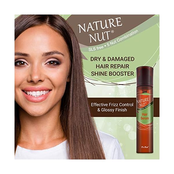 Nature-Nut-Hair-Serum-Moisturizer-for-Frizzy-Hair-Anti-Frizz-Hair-Gloss-Serum-Split-End-Repair-Treatment-for-Dry-Damaged-Hair-with-5-Nut-Hydration-Formula Nature Nut Hair Serum Moisturizer for Frizzy Hair - Anti Frizz Hair Gloss Serum Split End Repair Treatment for Dry Damaged Hair with 5 Nut Hydration Formula