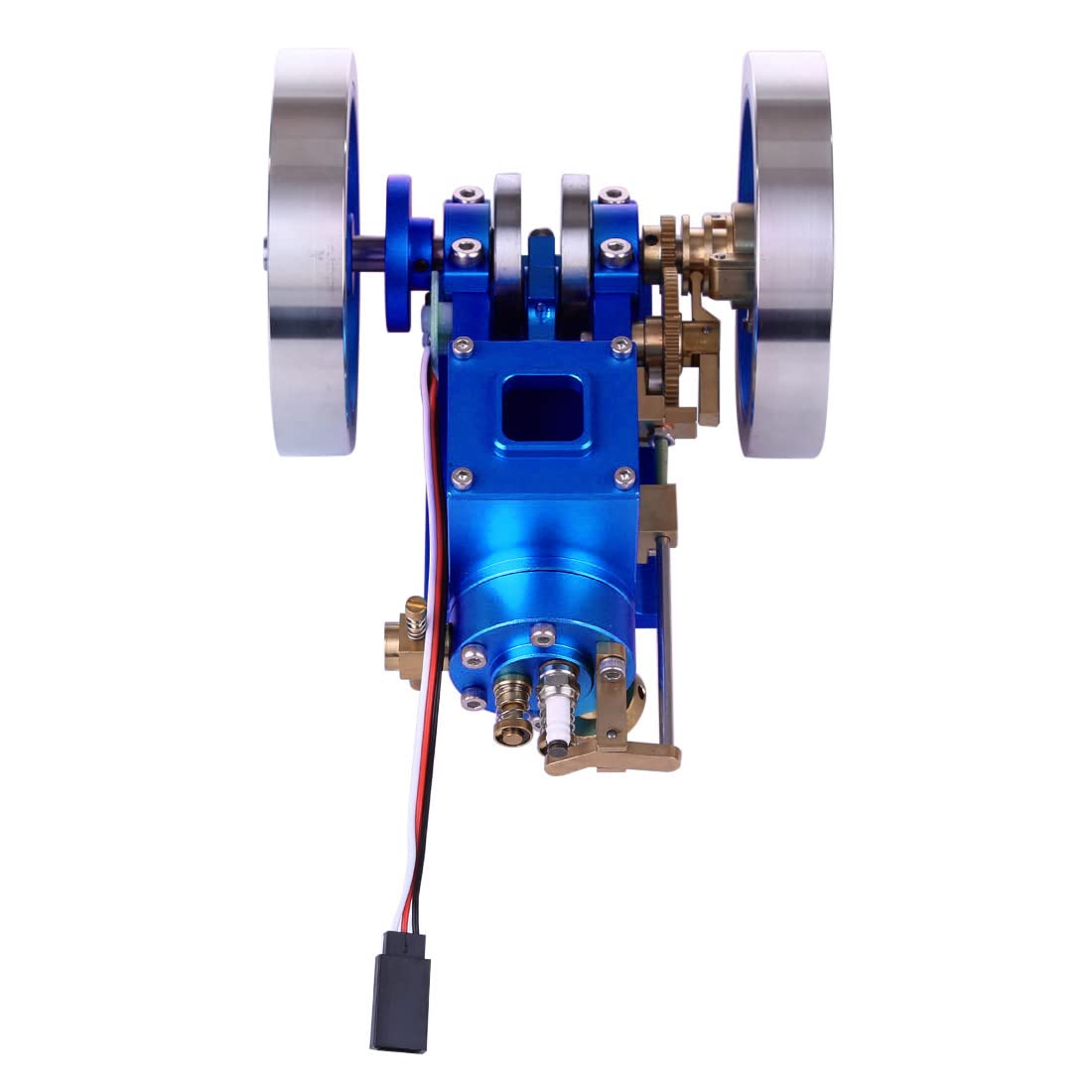 Hit-and-Miss-Motor mit Sockel, wassergekühltes Benzin-Verbrennungsmotormodell, Exquisite Sammlung physikwissenschaftlicher Experimente aus Metall, Generator-Spielzeuggeschenk
