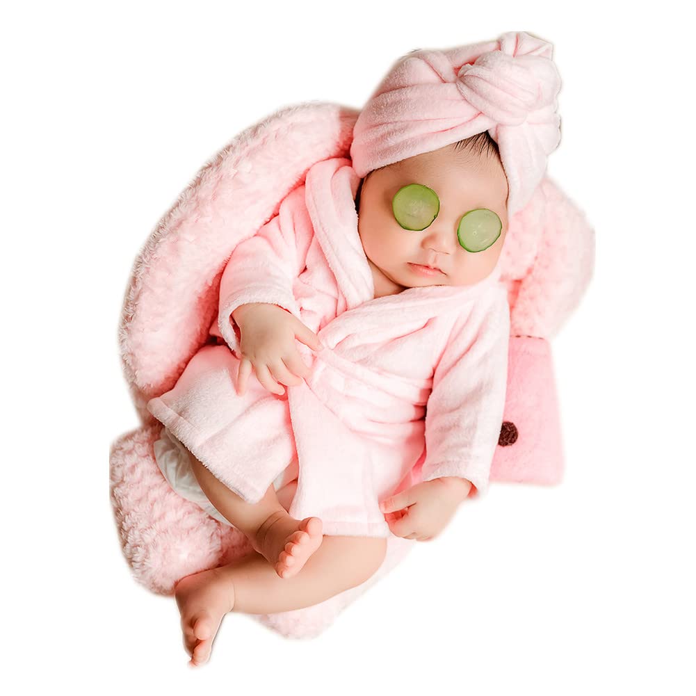 Vemonllas Newborn Photography Props Bathrobe Outfits Baby Photoshoot Props Robe Girl Baby Photo Prop Outfit Robe Bath Towel
