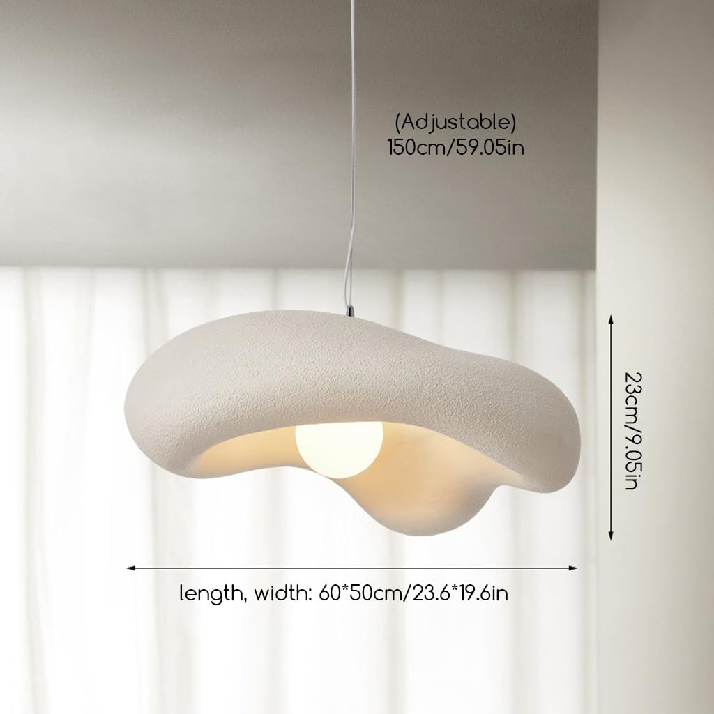 60cm Modern Chandelier Japanese Wabi-sabi Style Pendant Ceilings Lamp Creative Hanging Lighting Height Adjustable E26 Base for Kitchen Dining Room Living Room bar Lights (Bulb not Included)