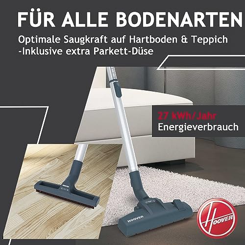 Hoover Staubsauger beutellos Breeze Home mit Universalbodendüse I Zyklon ohne Beutel für alle Bodenarten I Mit größenverstellbarem Stab… – Ansicht 3
