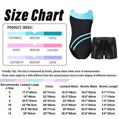 Loodgao Kids Girls 2 Piece Gymnastics Outfits Sleeveless Ballet Dance Leotard With Shorts Set Purple 14 #TOP4
