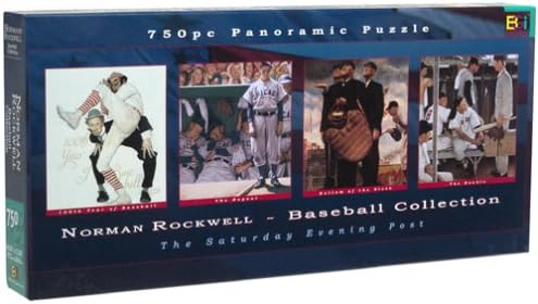 Norman Rockwell Baseball Collection The Saturday Evening Post 750 Piece Panoramic Puzzle