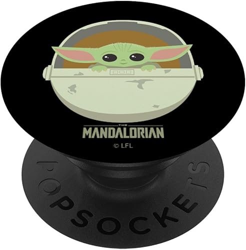 Miniatura 1 de Star Wars The Mandalorian El Niño Lindo Cuna PopSockets PopSockets PopGrip Agarre intercambiable para teléfonos y tabletas