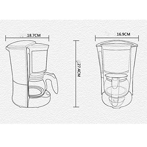 Koffiezetapparaatmachine Coffee Machine-huis Kleine Drip Filter Automatic Koffie/thee apparaat met filter Drip Pot for… - Afbeelding 5