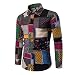 Produktbild Blumen Hemden Herren Bunte Hemden Langarmhemd Muster Paisley Freizeitshemd Langarm Casual Shirt