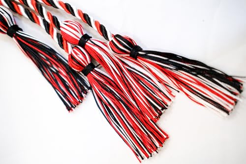 Image of Double Graduation Honor Cords - Black White Red,68 inch Long