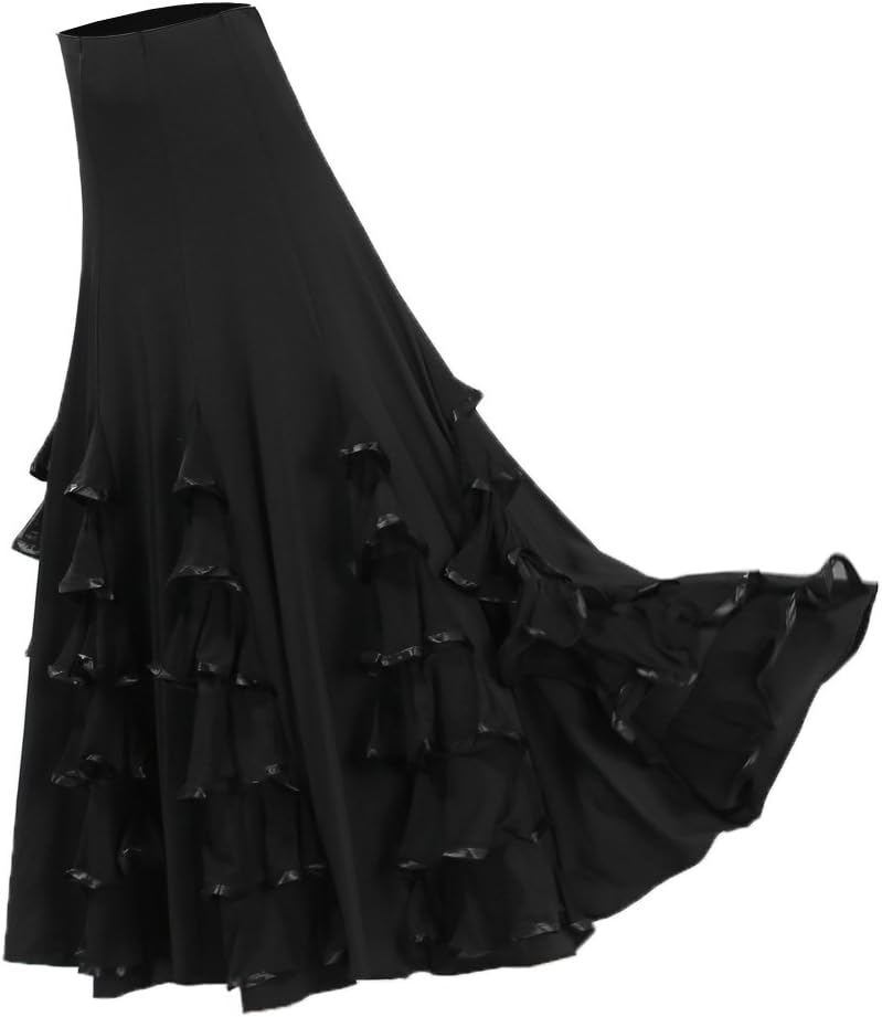 Flamenco Ballroom Dance Waltz Modern Long Skirt Dress
