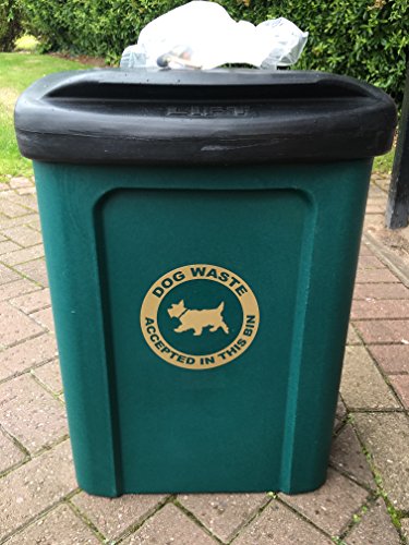 Advancedscape Ceaser 30 Litre Wall or Post Mountable Plastic Dog Waste Bin - GREEN