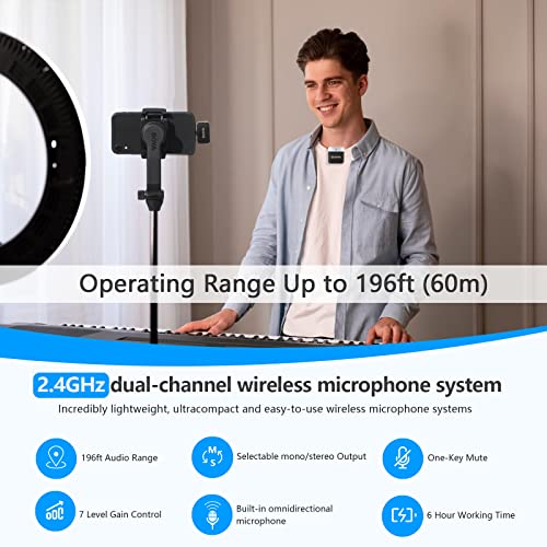 Boya Wireless Lavalier Microphone For Android Phone Plug Play Usb-C Lapel Microphone Noise Cancellation Cordless Clip On Mic For Video Recording Youtube Vlog Live Streaming By-M1V3 Mono Stereo Output #TOP3