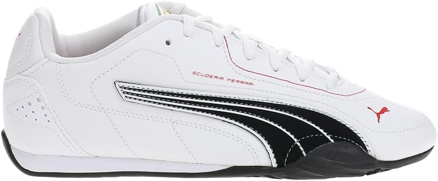 PUMA Mens Scuderia Ferrari Catch Lace Up Sneakers Shoes Casual - White