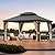 LUE BONA 12'x14' Gazebo Hardtop Gazebos, Double Galvanized Steel Roof and Aluminum Frame Permanent Pavilion with Dual Curtains, Outdoor Metal Roof Gazebo for Patio, Garden, Backyard, Black