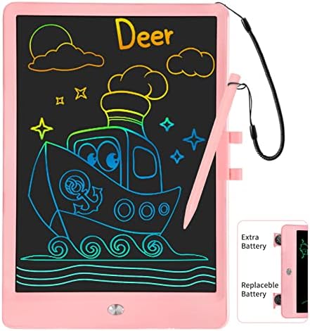 PYTTUR LCD Writing Tablet for Kids 10 Inch Colorful Toddler Doodle Board Drawing Tablet Reusable Electronic Drawing Pads Educational and Learning Toy Gift for 3-8 Years Old Boy and Girls