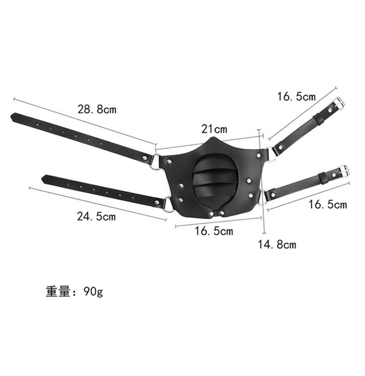 GEBONE Maschera punk uomo/donna sexy cosplay in pelle mezza maschera completamente chiusa tipo MK-09