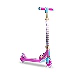 Jetson Disney Princess Kick Scooter, Foldable with Light Up Wheels, Adjustable Handlebar Height, Pink